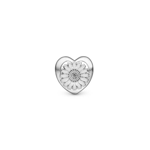 Christina Jewelry Daisy Flower sølv charm til sølvarmbånd og læderarmbånd på 4 mm