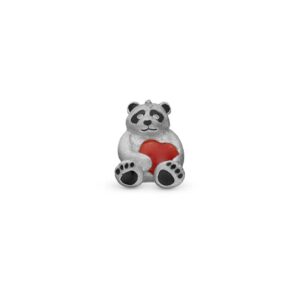 Christina Jewelry Panda sølv charm til læderarmbånd på 6 mm