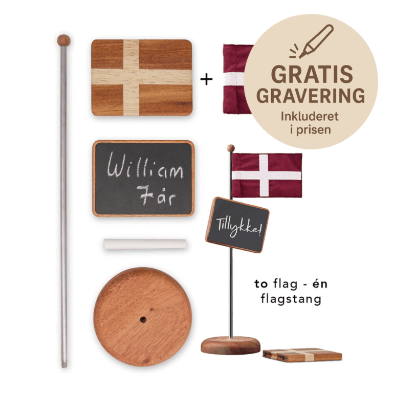 FableWood Bordflag med to faner (magnetisk)