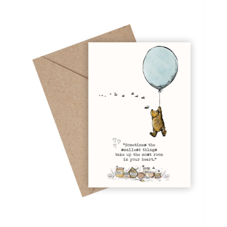 Peter Plys med Ballon (A6 kort)