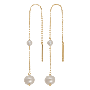 Siersbøl 8kt. guldørehænger med ferskvandsperle